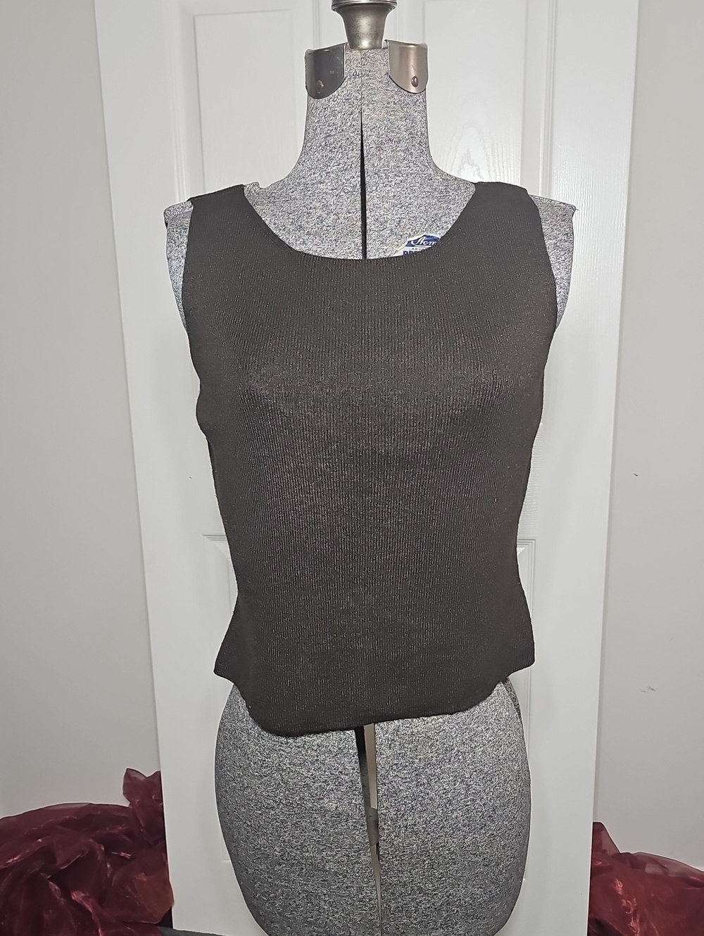The Limited Vintage Brown Ribbed Knit Tank Top Size M